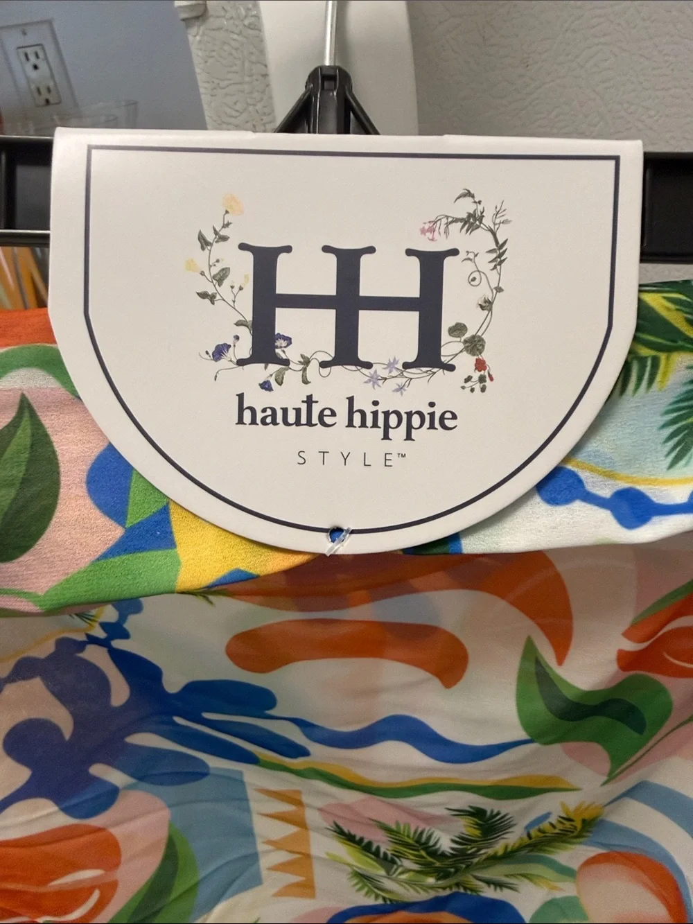 NWT Haute Hippie Sarong/Wrap in Tropical Fruit Print. Wear 2 Ways.